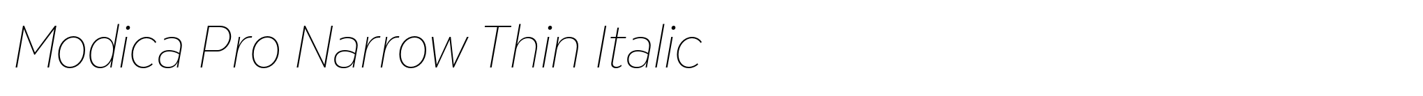 Modica Pro Narrow Thin Italic image